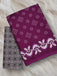 CHURI HAND BLOCK PRINT MULMUL COTTON PURPLE SAREE