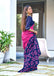 BATIK STYLE FANCY HAND BLOCK MULMUL COTTON PINK SAREE