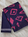 BATIK STYLE FANCY HAND BLOCK MULMUL COTTON PINK SAREE