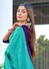 BATIK STYLE FANCY HAND BLOCK MULMUL COTTON TEAL GREEN SAREE