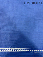 EXAM TIME SOFT PURE COTTON FANCY TRANDING OFFICE WEAR JAIPUR BLOCK PRINT GREY SAREE