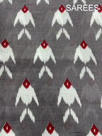 FAKIRA SOFT PURE COTTON FANCY IKKAT PRINT GREY SAREE