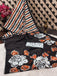 FASHION FUNDA PURE MULMUL COTTON BAGRU FANCY HAND PRINTED BLACK SAREE