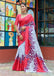 FASHION FUNDA PURE MULMUL COTTON BAGRU FANCY HAND PRINTED PINK SAREE