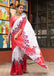 FASHION FUNDA PURE MULMUL COTTON BAGRU FANCY HAND PRINTED PINK SAREE