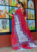 FASHION FUNDA PURE MULMUL COTTON BAGRU FANCY HAND PRINTED PINK SAREE