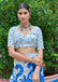 FASHION FUNDA PURE MULMUL COTTON BAGRU FANCY HAND PRINTED BLUE SAREE