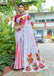FASHION FUNDA PURE MULMUL COTTON BAGRU FANCY HAND PRINTED WHITE SAREE