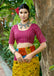 FASHION FUNDA PURE MULMUL COTTON BAGRU FANCY HAND PRINTED YELLOW SAREE