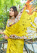 FASHION FUNDA PURE MULMUL COTTON BAGRU FANCY HAND PRINTED YELLOW AND BEAGE SAREE