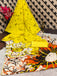 FASHION FUNDA PURE MULMUL COTTON BAGRU FANCY HAND PRINTED YELLOW AND BEAGE SAREE