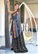HANSHIKA PURE COTTON FANCY HAND BLOCK PRINT NEVY BLUE SAREE