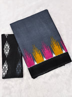 HANSHIKA PURE COTTON FANCY HAND BLOCK PRINT NEVY BLUE SAREE