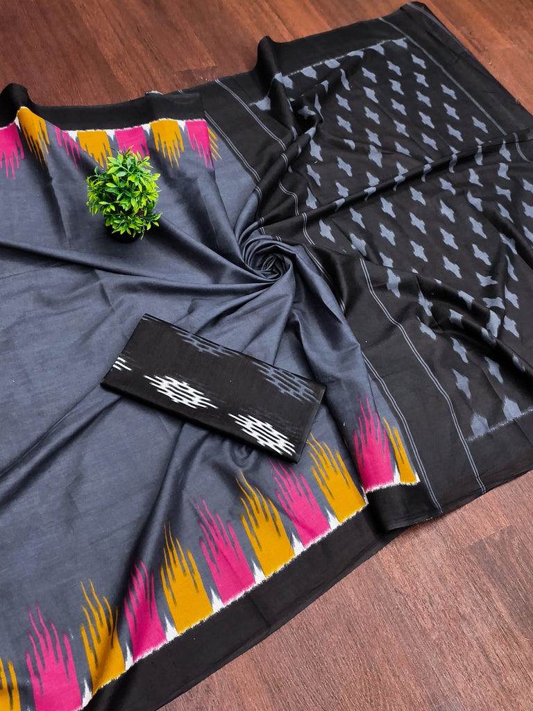 HANSHIKA PURE COTTON FANCY HAND BLOCK PRINT NEVY BLUE SAREE