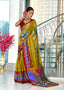 HERIAGE STYLE HAND PRINT MULMUL COTTON MULTICOLOR SAREE