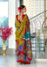 HERIAGE STYLE HAND PRINT MULMUL COTTON MULTICOLOR SAREE