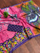 HERIAGE STYLE HAND PRINT MULMUL COTTON PINK SAREE