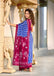 ILEANA PURE MULMUL COTTON FANCY HAND BLOCK PRINT BLUE SAREE