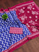 ILEANA PURE MULMUL COTTON FANCY HAND BLOCK PRINT BLUE SAREE