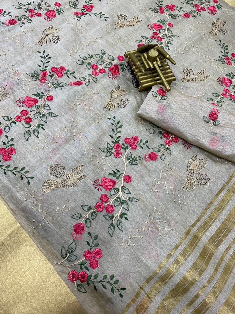 Soft cotton organza saree