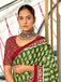 INAYAT PURE MULMUL COTTON JAIPUR PRINTD GREEN SAREE