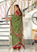 INAYAT PURE MULMUL COTTON JAIPUR PRINTD GREEN SAREE