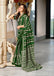 KADAMBARI MULMUL COTTON PURE COTTON FANCY BAGRU BLOCK PRINT GREEN SAREE