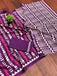 KADAMBARI MULMUL COTTON PURE COTTON FANCY BAGRU BLOCK PRINT PURPLE SAREE