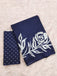 KALA PURE MULMUL COTTON HAND BLOCK FLORAL PRINTD BLUE SAREE