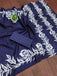 KALA PURE MULMUL COTTON HAND BLOCK FLORAL PRINTD BLUE SAREE