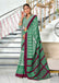 KALINI PURE MULMUL COTTON IKKAT  PRINTD BOTTLE GREEN SAREE