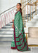 KALINI PURE MULMUL COTTON IKKAT  PRINTD BOTTLE GREEN SAREE