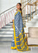 KALINI PURE MULMUL COTTON IKKAT  PRINTD GREY SAREE
