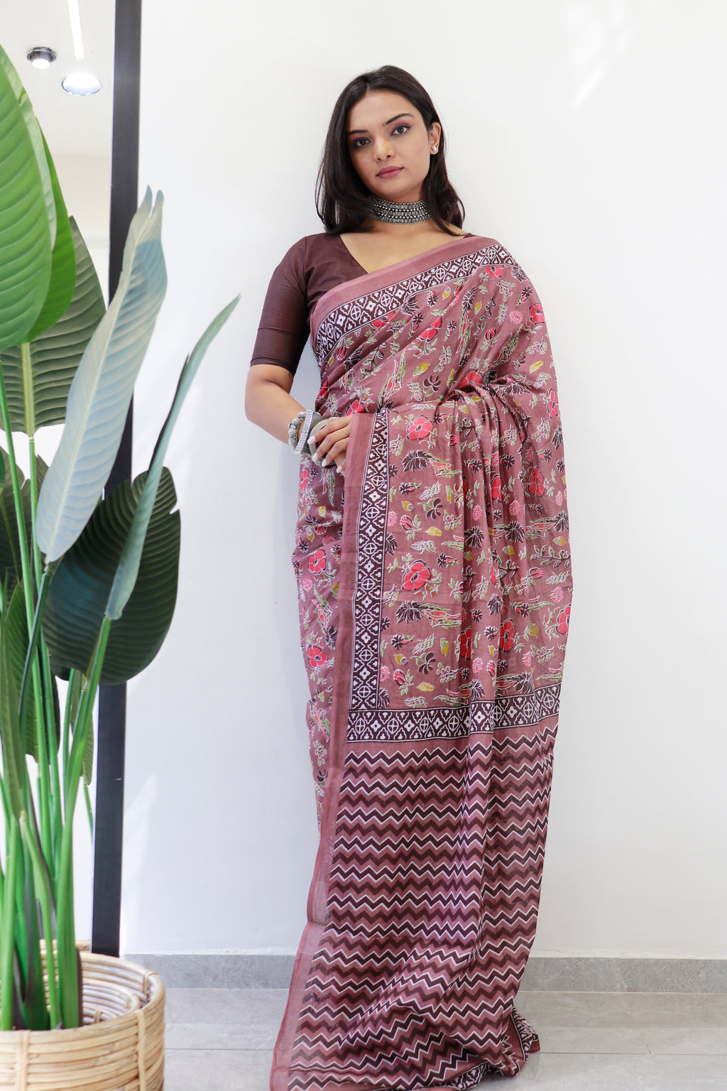 KARISHMA SOFT PURE COTTON MTR BAGRU HAND BLOCK PRINT PURE COTTON AJRAKH TEST MULTICOLOR SAREE