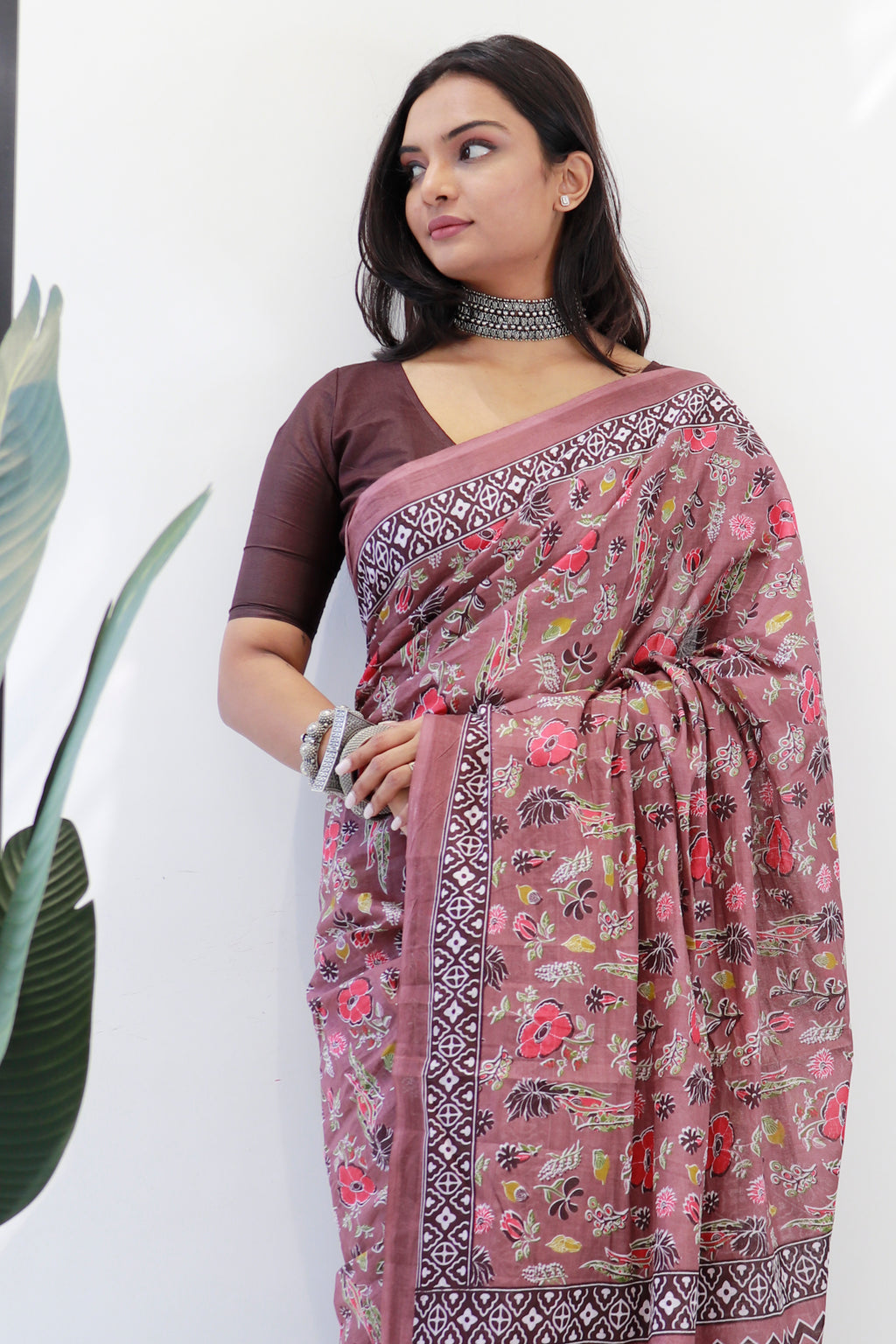 KARISHMA SOFT PURE COTTON MTR BAGRU HAND BLOCK PRINT PURE COTTON AJRAKH TEST MULTICOLOR SAREE