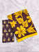 KASISH PURE MULMUL COTTON FANCY HAND BLOCK FLOWER TEST SKY BLUE WITH YELLOW SAREE
