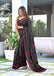 AJRAKH FANCY HAND BLOCK MULMUL COTTON BLACK SAREE