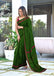AJRAKH FANCY HAND BLOCK MULMUL COTTON GREEN SAREE