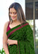 AJRAKH FANCY HAND BLOCK MULMUL COTTON GREEN SAREE