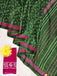 AJRAKH FANCY HAND BLOCK MULMUL COTTON GREEN SAREE