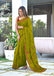 AJRAKH FANCY HAND BLOCK MULMUL COTTON MEHNDI GREEN SAREE