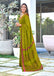 AJRAKH FANCY HAND BLOCK MULMUL COTTON MEHNDI GREEN SAREE