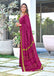 AJRAKH FANCY HAND BLOCK MULMUL COTTON MAROON SAREE