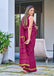 AJRAKH FANCY HAND BLOCK MULMUL COTTON MAROON SAREE
