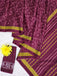 AJRAKH FANCY HAND BLOCK MULMUL COTTON MAROON SAREE
