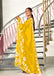 KESHARIYA PURE MULMUL COTTON FLORAL BLOCK PRINTED MUSTARD YELLOW SAREE