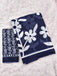 KESHARIYA PURE MULMUL COTTON FLORAL BLOCK PRINTED NAVY BLUE SAREE