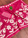 KESHARIYA PURE MULMUL COTTON FLORAL BLOCK PRINTED PINK SAREE