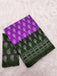 KIMORA TREE MOTIFS BAGRU BLOCK PRINT MULMUL COTTON PURPLE SAREE