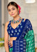 KIMORA TREE MOTIFS BAGRU BLOCK PRINT MULMUL COTTON SEA GREEN SAREE